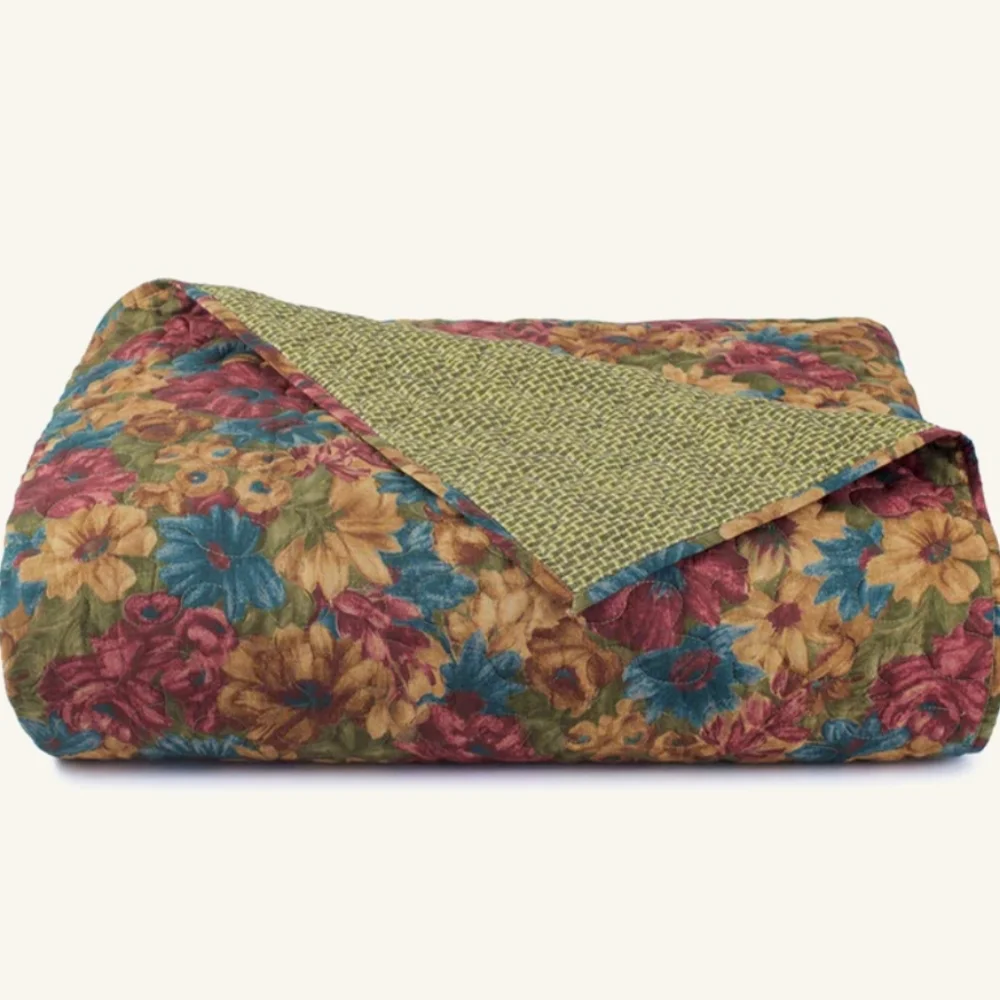 Patricia Nash Fresco Bouquet Print Reversible Quilt Mini Set